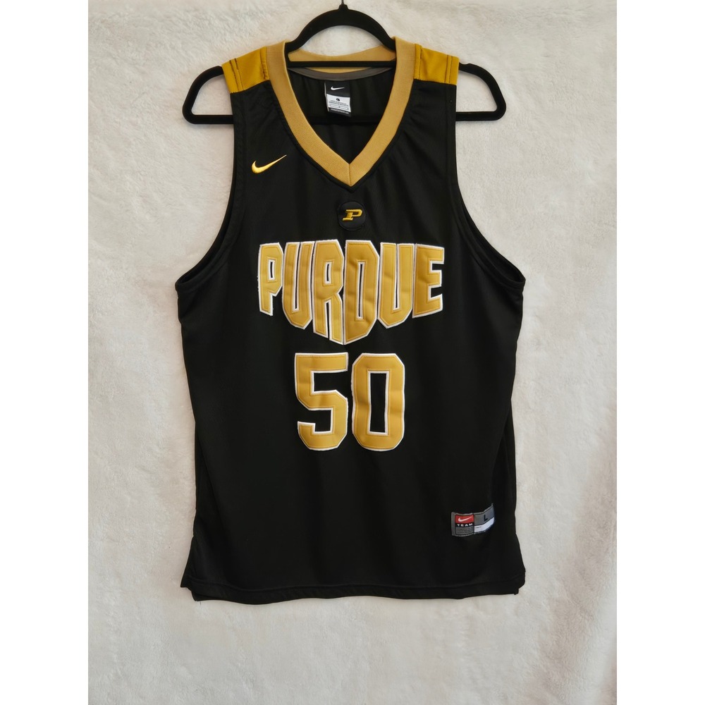 Nike Purdue Boilermakers Mens Large Williams #50 Basketball Jersey Black Gold